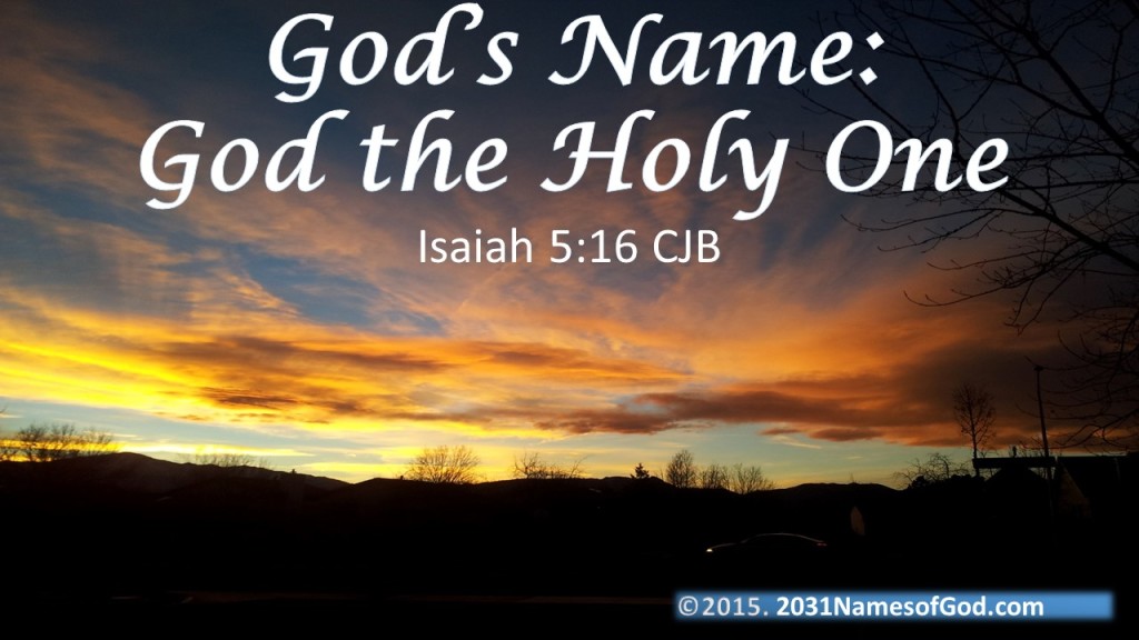 God’s Name: God the Holy One | Practical, Biblical Books and Training